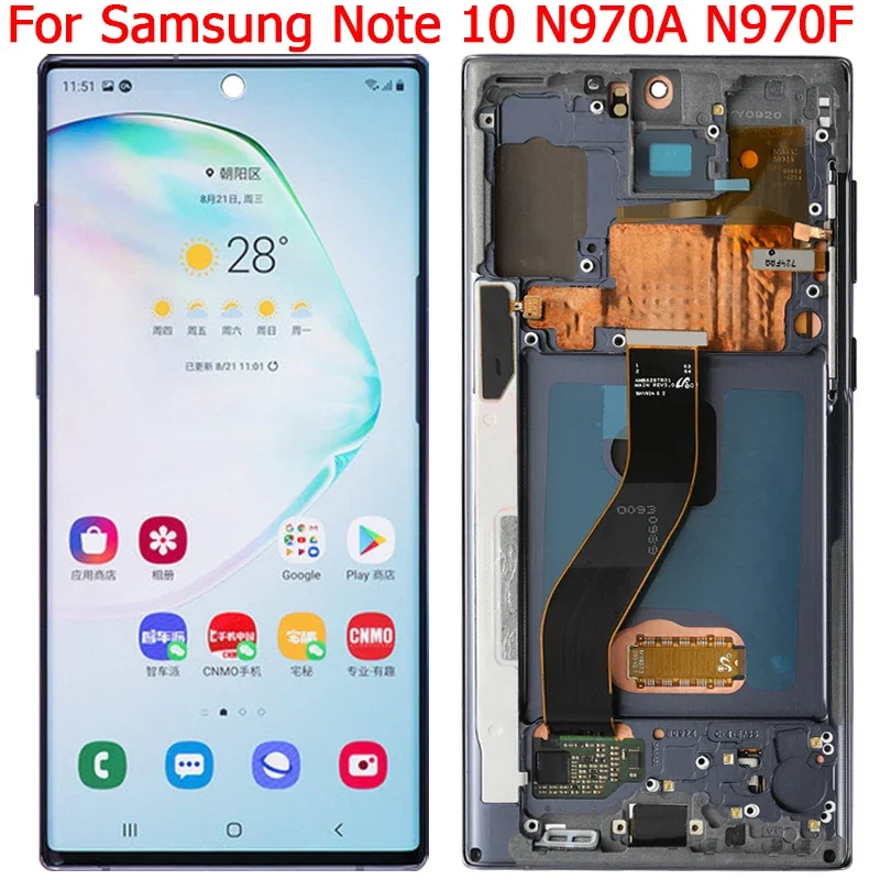 

For Samsung Note 10 LCD Display Touch Screen With Frame 6.3" Samsung Note10 N970F N970U N970F/DS Display LCD