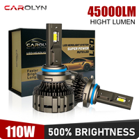 Carolyn G15 2Pcs 200w H7 LED 1:1 Size Lights Mini Head Lamp 9570 CSP  H4 9005 9006 Car LED Headlight Bulbs with Fan 6500K White