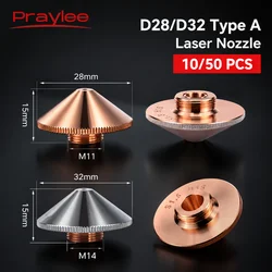 Nozzle for Fiber Laser Cutting Machine Type A H15 M14 Single Double Chrome Nozzles Plated Caliber 0.8-6.0mm Raytools Laser Head