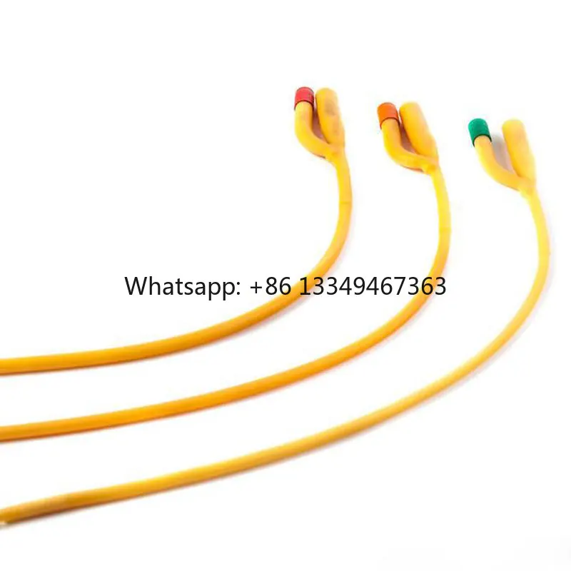 

Медицинский одноразовый двухходовой латексный катетер Фолея с мочеприемником