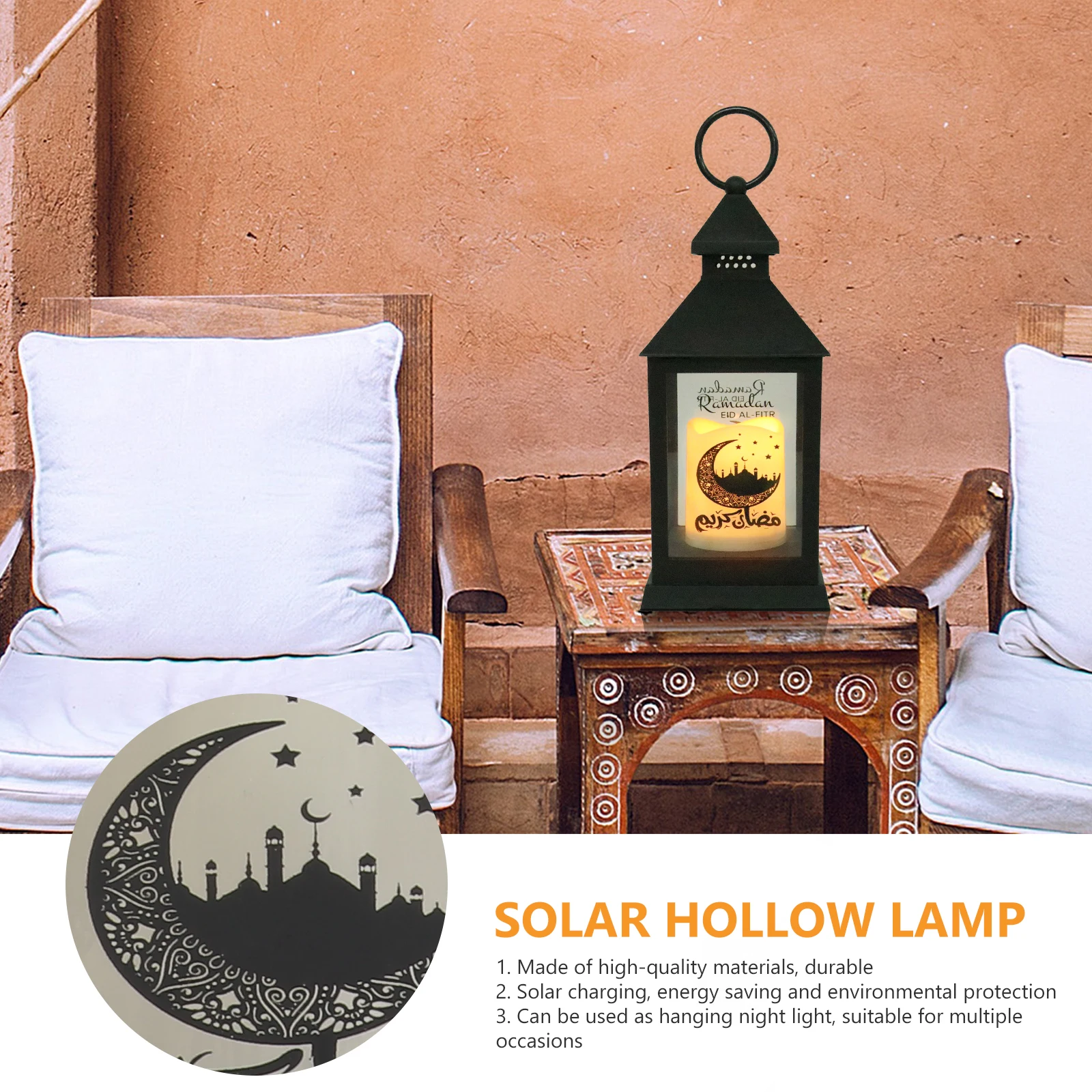 

Electronic Storm Lantern Glass Led Decor Ramadan Style Powered Festival Light LED Electronic Candles