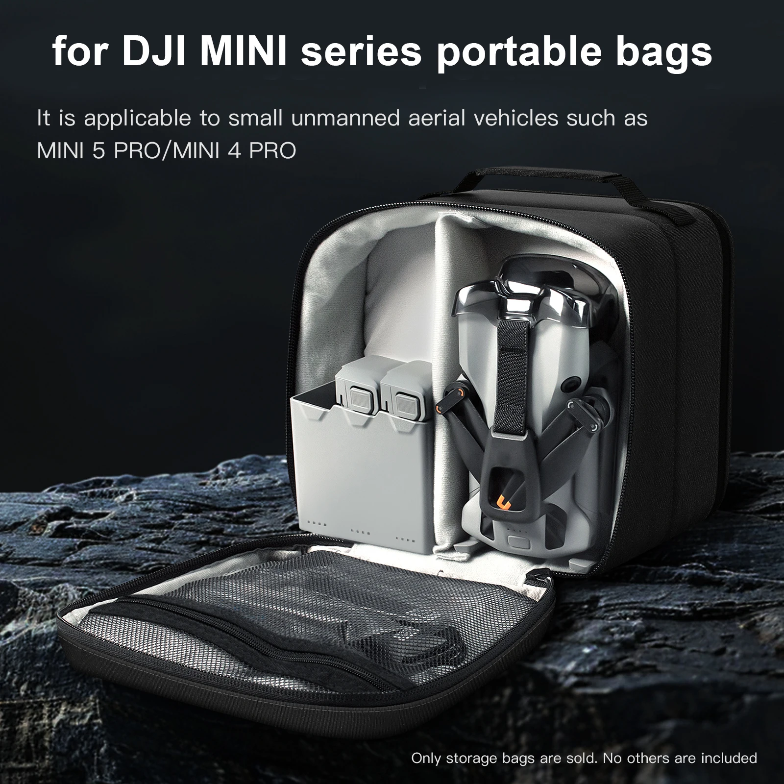 

Carrying Bag Case for DJI Mini 5 Pro,Travel Storage Case for RC 2 Controller Portable Protective Cover Organizer Drone Accessory