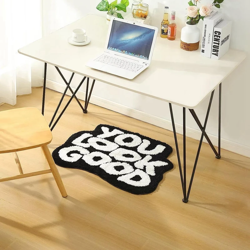 You Look Good Bath Mat Large Black Bathroom Rugs Funny Cute Bath Rugs Non Slip Microfiber Plush Preppy Cool Shower Rug Floor Mat