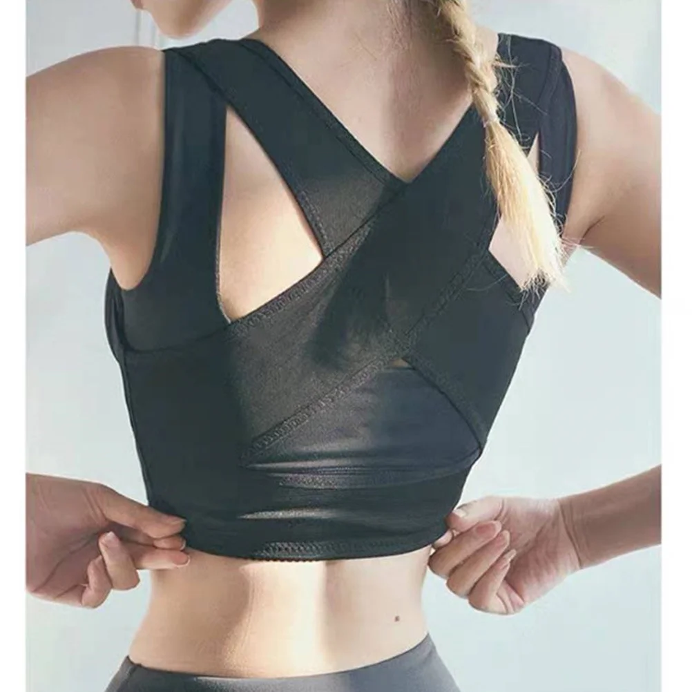 

Back Posture Corrector Brace Black Size Xl Adjustable For Hunchback Chest Lifting Support Universal Fit Women Posture