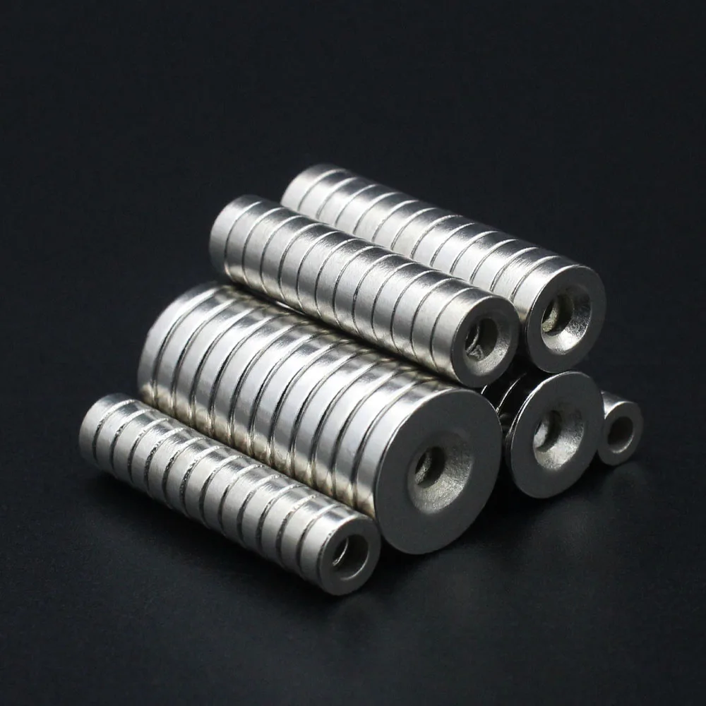 Round Magnet 6/7/8/10/12/15mm x 3mm Hole3mm Neodymium Magnet N35 Permanent NdFeB Super Strong Powerful Magnets With hole