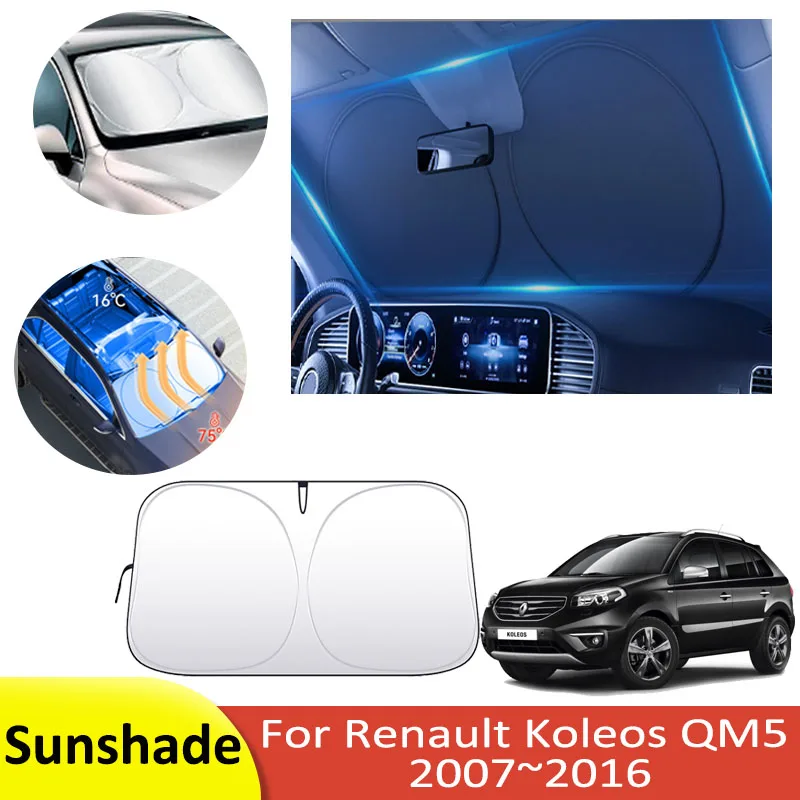 Car Sunshade For Renault Koleos QM5 HY 2007~2016 2012 Sun Protection Heat Insulation Front Windshield Sunshade Shade Accessories