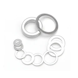 100pcs Aluminum Flat Gasket Rings Washer Nut and Bolt Set Ring Seal M4 M5 M6 M8 M10 M12 M14 M16 M18 M20 M22 M24 M26
