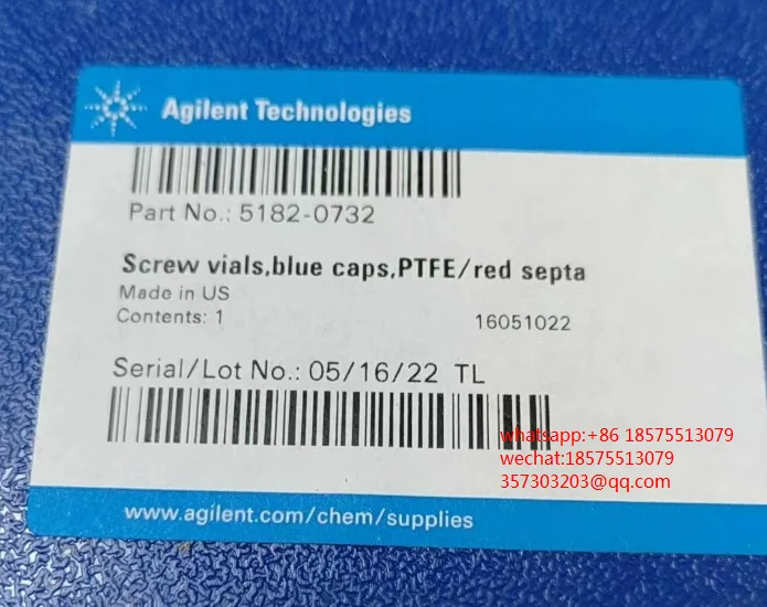 

Для Agilent 5182-0732 Флакон 2 мл портативный набор флаконов для образцов, синяя крышка, сертифицированный 500/упаковка 12x32 мм 1 упаковка