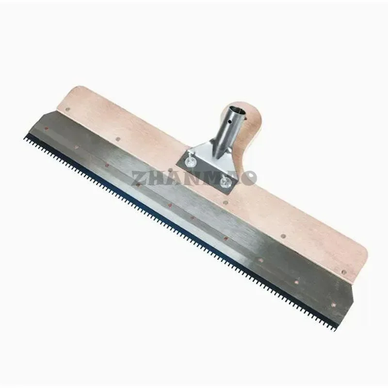 Manual Scraper Holder with Teeth and Adapter Cement Self-Leveling Scraper Epoxy Cement Mortar Construction Tool