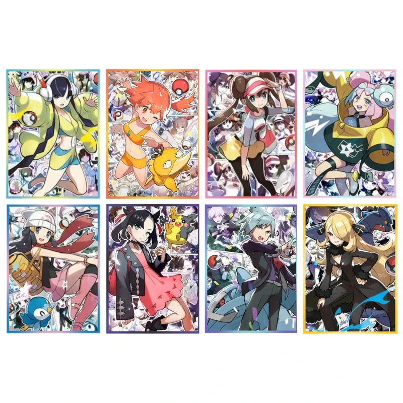 Pokemon Marnie Misty Steven Stone Cynthia Dawn Elesa Card Film Anime Classics Game Collection Cards Protective Case Toy Gift