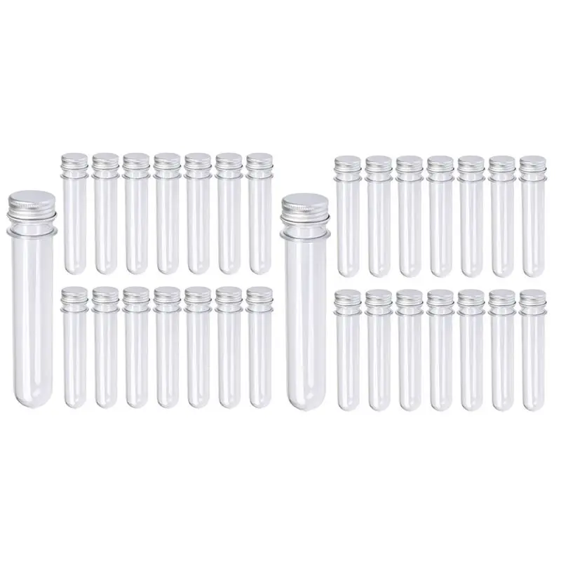 qwe-60-pcs-40ml-plastic-test-tubes-with-screw-caps-reusable-transparent-container-tubes-transparent-test-tube