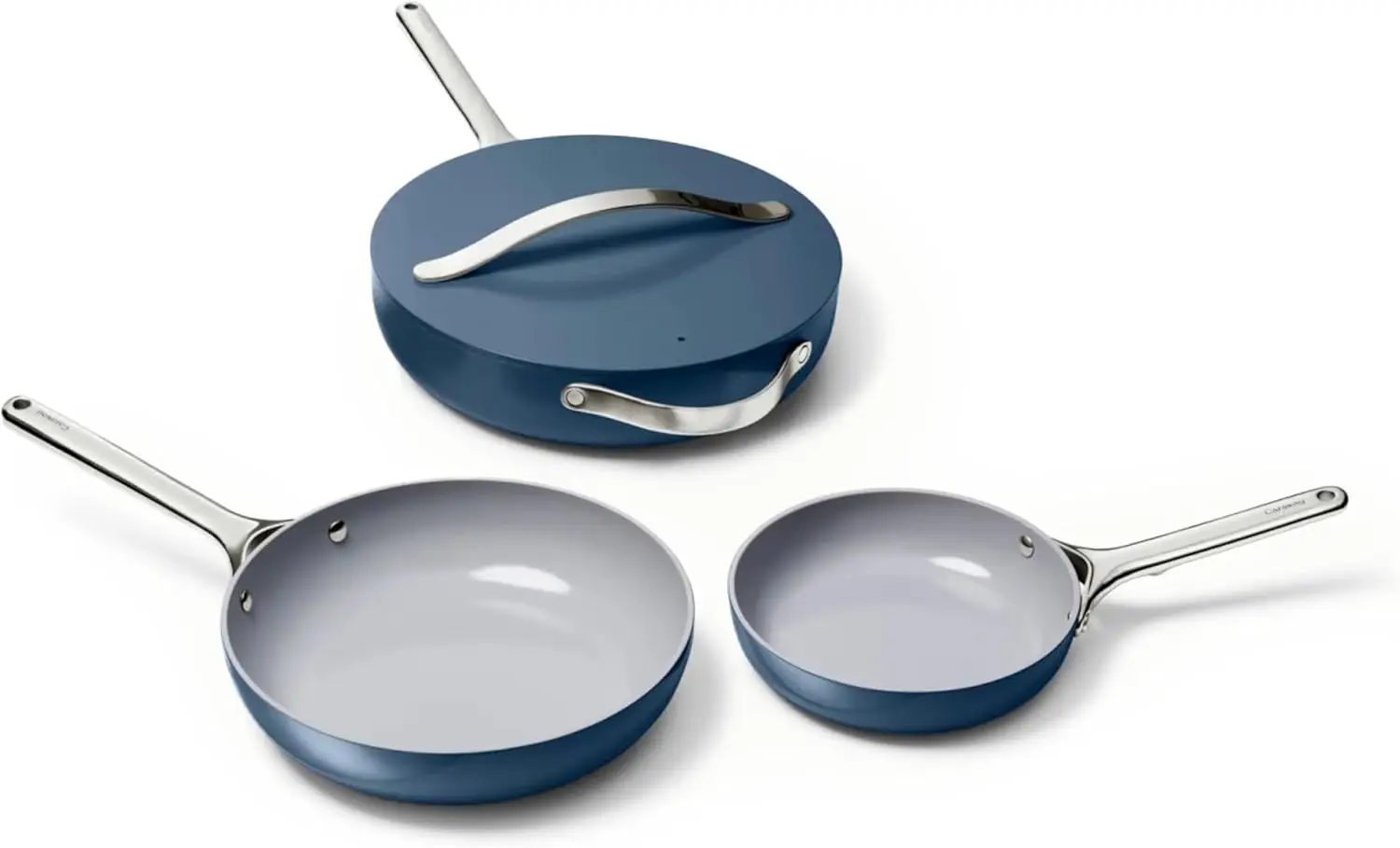 

4-Piece Fry Pan Set - Non-Stick Frying Pans (10.5” & 8”) & Non-Stick Sauté Pan - Non Toxic, PTFE & PFOA Free -