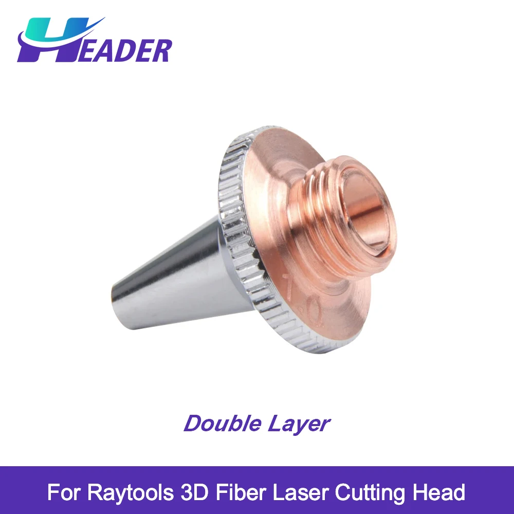 Raytools فوهة ليزر ثلاثية الأبعاد M8 D15 H19 طبقة واحدة طبقة مزدوجة لـ Raytools BT210S BM111 BM109 رأس ليزر ألياف ثلاثية الأبعاد HAN'S Precitec