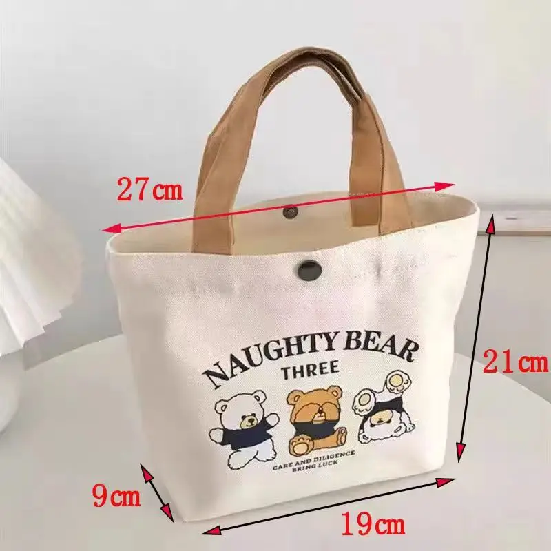 Sanrio Anime Handbags My Melody Pochaco Kuromi Cartoon Tote Casual Portable Canvas Bags Fashion Satchel Backpacks Birthday Gifts