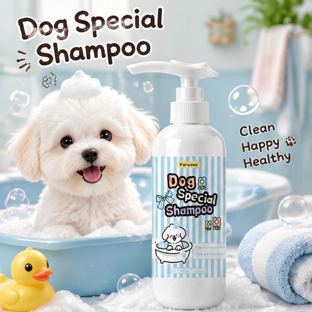 Dog Special Shampoo, Gentle Plant Based Dog Bath Shampoo, Deep Clean & Deodorize, Leave Coat Soft & Shiny for Dogs