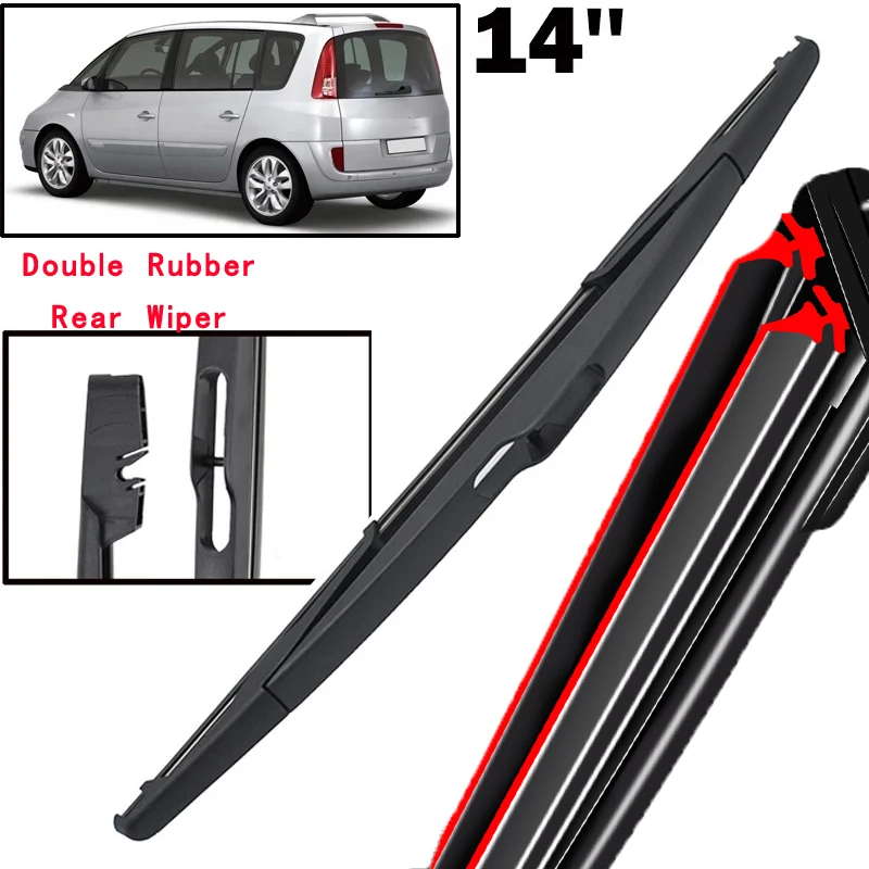 

Car Wiper 14" Rear Wiper Blade For Renault Espace 4 MK4 2002 - 2014 Windshield Windscreen Tailgate Window Car Rain Brush