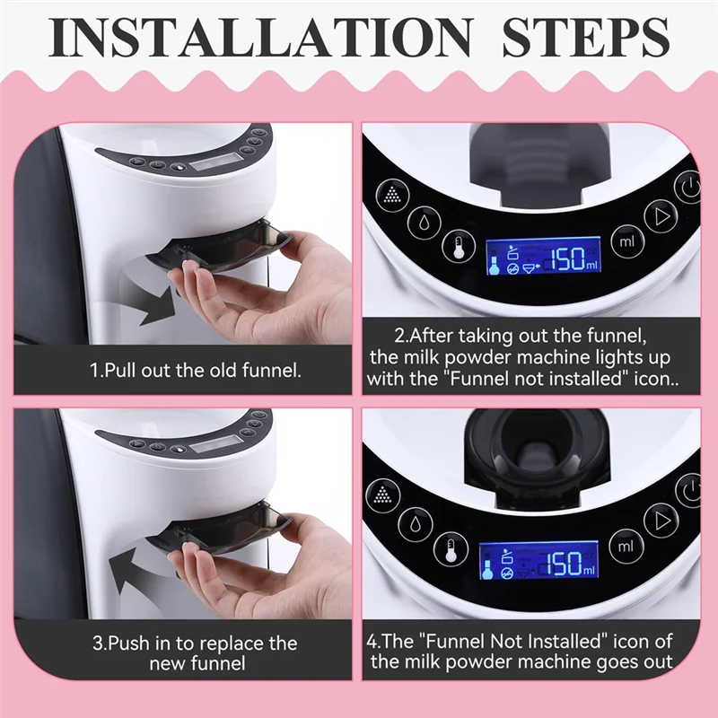 A01V-베이비 브레자 교체 부품- 분유 디스펜서용 깔때기 및 커버 교체용 깔때기