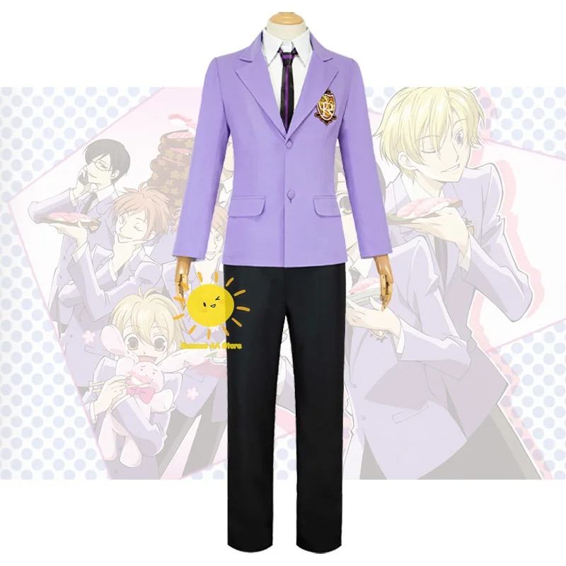 أنيمي فوجيوكا Haruhi الأزياء التنكرية ، النادي المضيف المدرسة الثانوية ، الدعاوى الأرجواني ، الدعاوى الهدايا