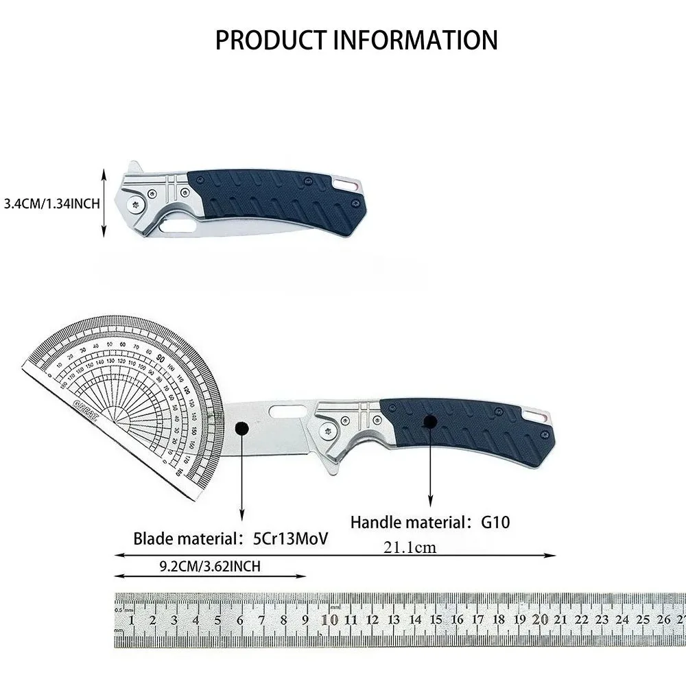 Многофункциональный складной нож для самообороны EDC для кемпинга, джунглей, приключений, тактика, высокая твердость, 5Cr13MoV, лезвие, резак