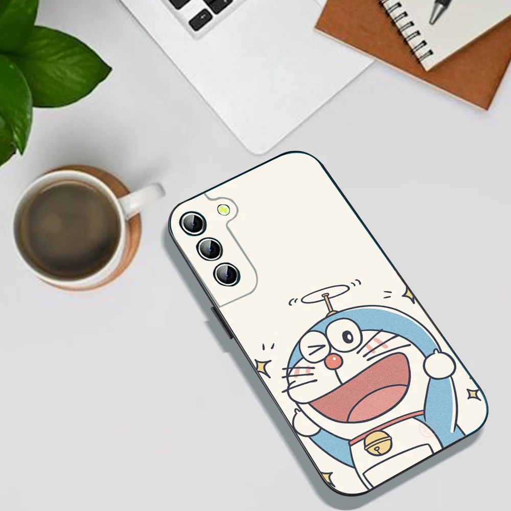 D-Doraemon Phone Case For Samsung Galaxy A52 A12 A51 S21 Edge S22ULTRA S23 S20LITE Plus Ultra Black Cover