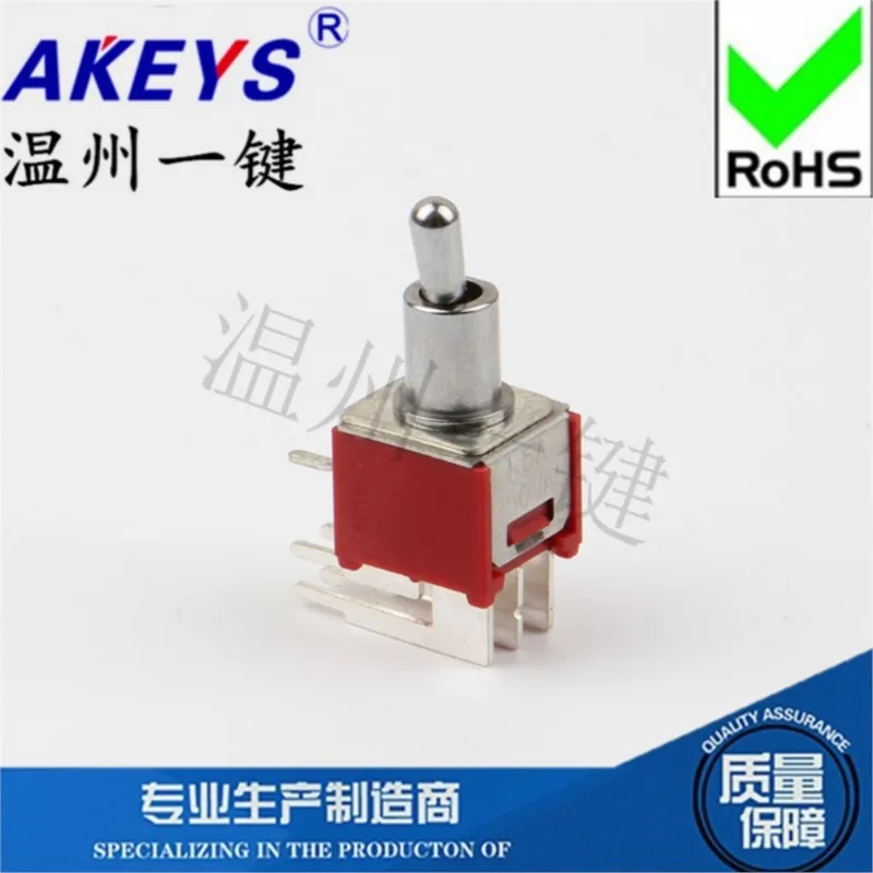 SMTS-202-C3-N0  Rocker head  Toggle switch  6-pin 2/3 gear  Horizontal side plate bent feet