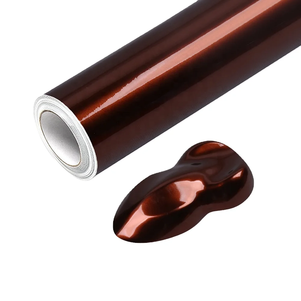 

Carbins 1.52*18m High Stretchable Metal Paint Twilight Bronze Chrome Satin Metallic Vinyl Self Adhesive Pearl Car Wrap Vinyl