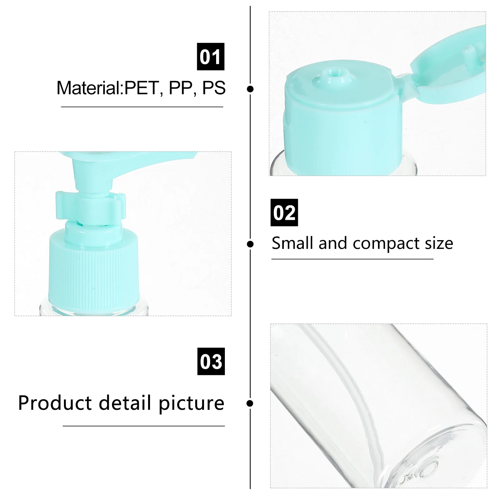 

1Set Travel Size Bottle Kit Small Portable Spray Bottle Refillable Cream Makeup Bottles Leakproof Durable Safe Material