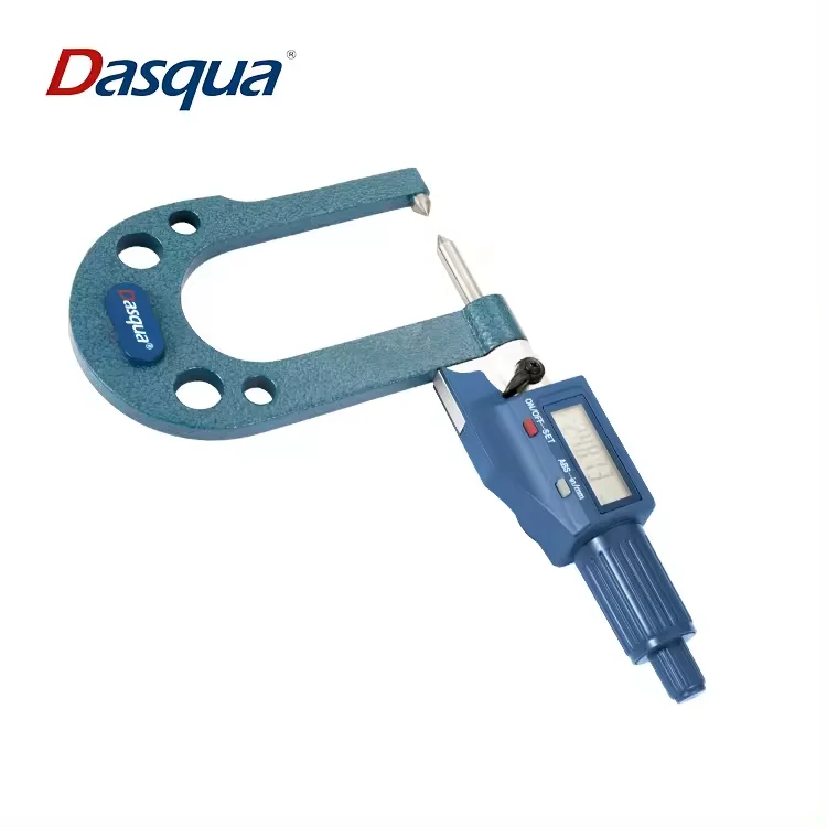 Dasqua 7-32mm Digital Disk Brake Micrometer 0.001 Resolution 18-43mm Electronic Disc Brake Micrometer