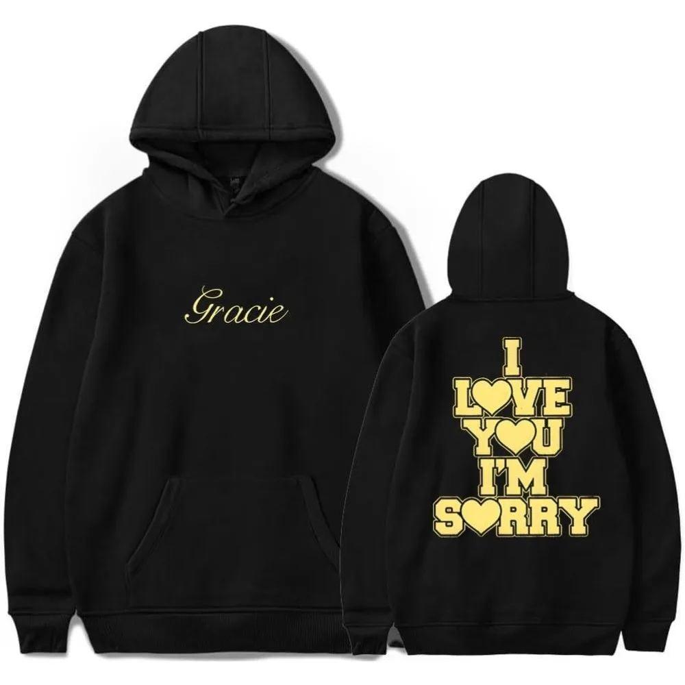 Gracie Abrams I Love You I'm Sorry Merch Hoodies Unisex Hooded Sweatshirt Casual Clothing