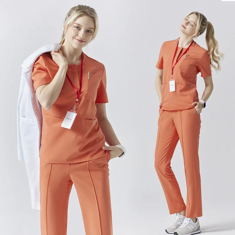 Nurse Uniform, Short Sleeved Surgical Gown, Split Set, Doctor'S Work Uniform, Hand Washing Gown, Pet Hospital Uniform