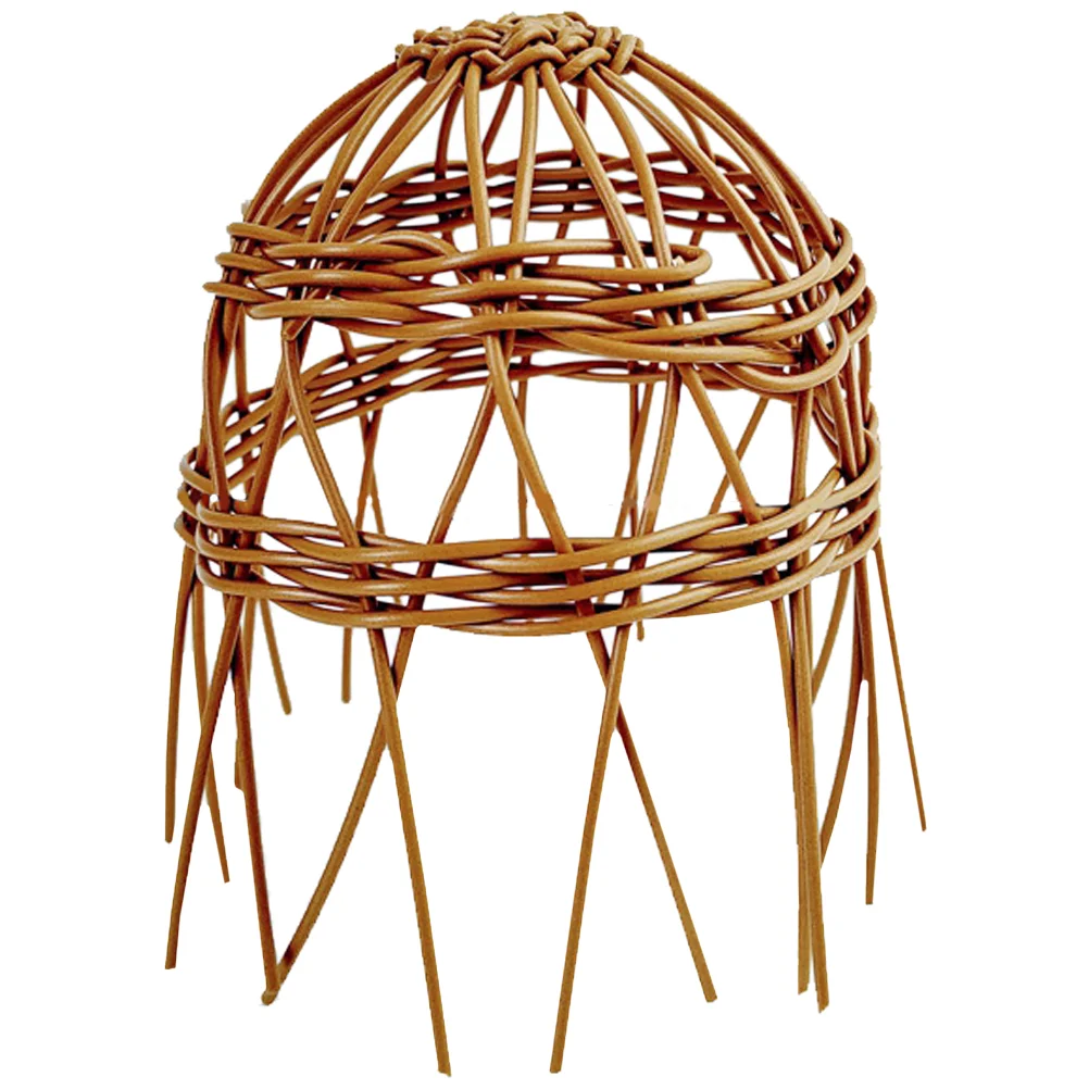 

Woven Lampshade Waterproof Light Covers Simulation Rattan Hanging Decorative Chandelier Lamps Shade Bedroom Office Cafe