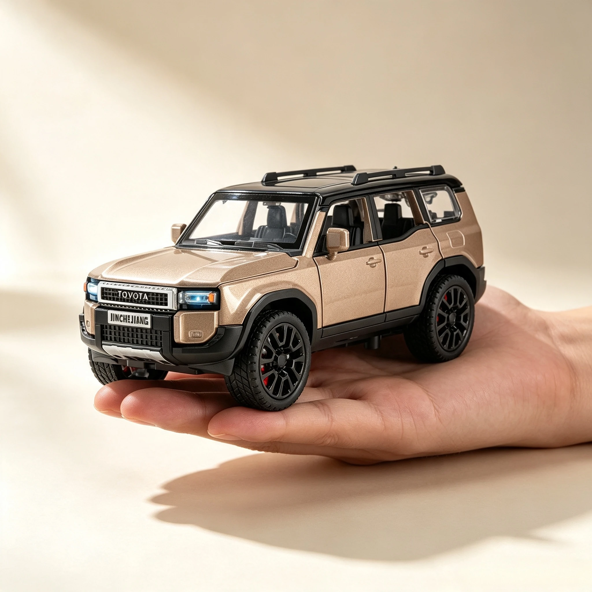 1:32 PRADO Land Cruiser Prado SUV Diecast Metal Miniature Car Alloy Scale Car Model Sound＆Light Collection Toy Vehicles Gifts