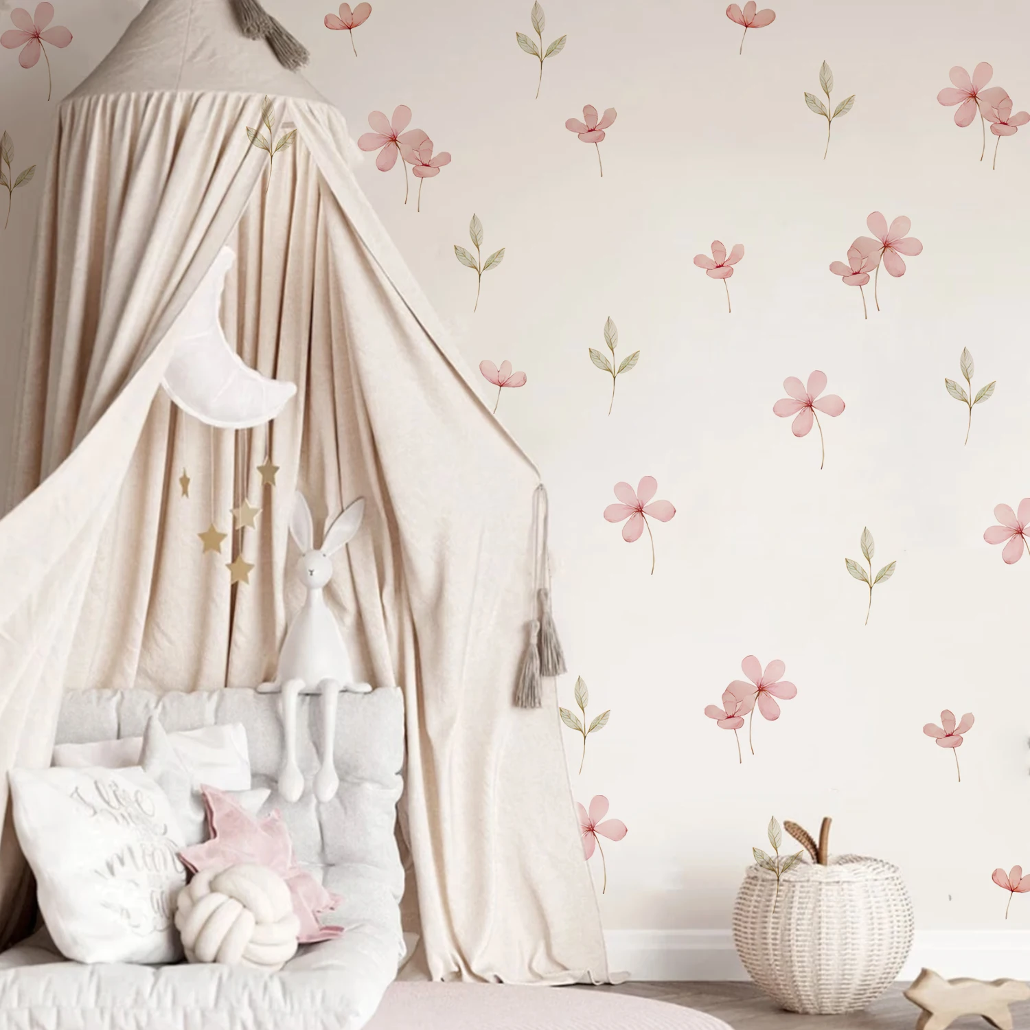 Różowe kwiaty i zielone liście – Baby Nursery Green recenzja i cena
