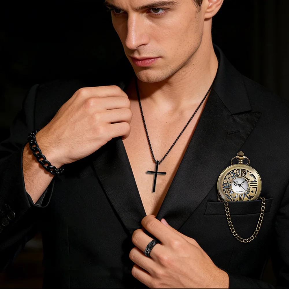 Personalized hollowed out retro pocket watch flip quartz watch creative dial retro watch for both men and women