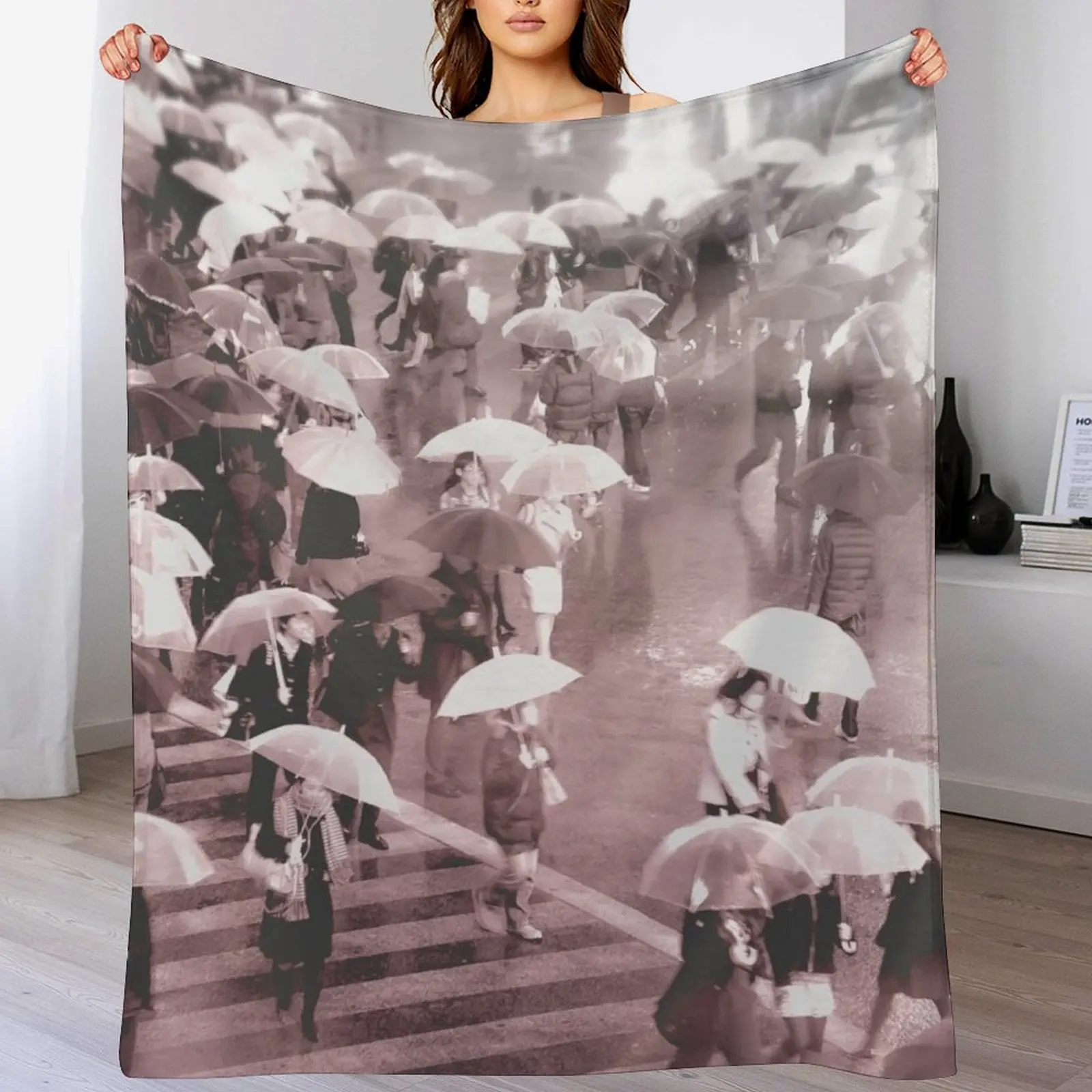 Rainy day in Shibuya Throw Blanket decorative Luxury St Summer funny gift Blankets