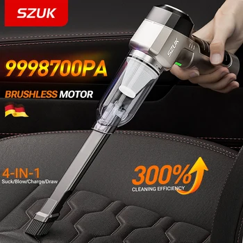 SZUK 미니 휴대용 무선 자동차 진공 청소기, 강력한 흡입 청소 기계, 가전 제품, C017Max, 신제품