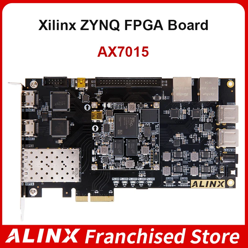 ALINX-Placa de desarrollo XILINX Zynq-7000 SoC XC7Z015 ZYNQ ARM 7015 SoMs FPGA, placa de desarrollo PCIE HDMI Zedboard, AX7015