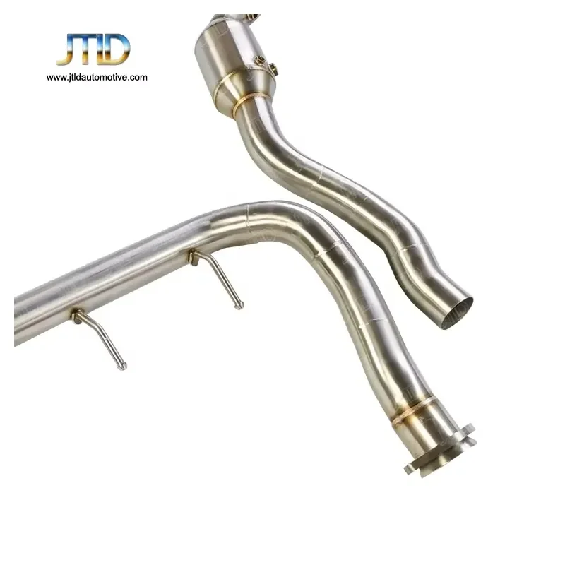 JTLD High Flow Stainless Steel Downpipe for Ford Raptor EcoBoost 3.5L F-150 Without Heat Shield