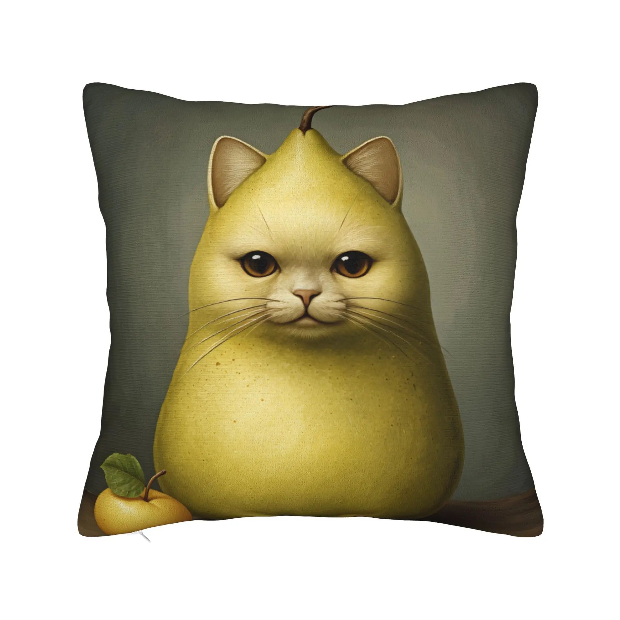 Funny Fruit Cat Meme Pillow Case  Custom Pillow Cover Fashion Pillowcases For Sofa Car Home Decor