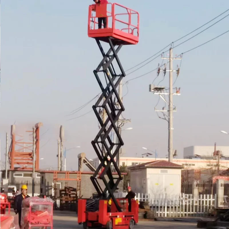 YG elektryczny podnośnik nożycowy platforma stół mobilny wciągnik samobieżna praca lotnicza hydrauliczna Mini platforma podnosząca sprzedaż