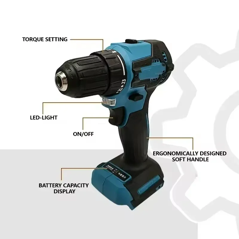Fit Makita DDF485 10MM LXT Compact cordless tool Multi-function screwdriver Impact brushless drive Rechargeable brushless drill