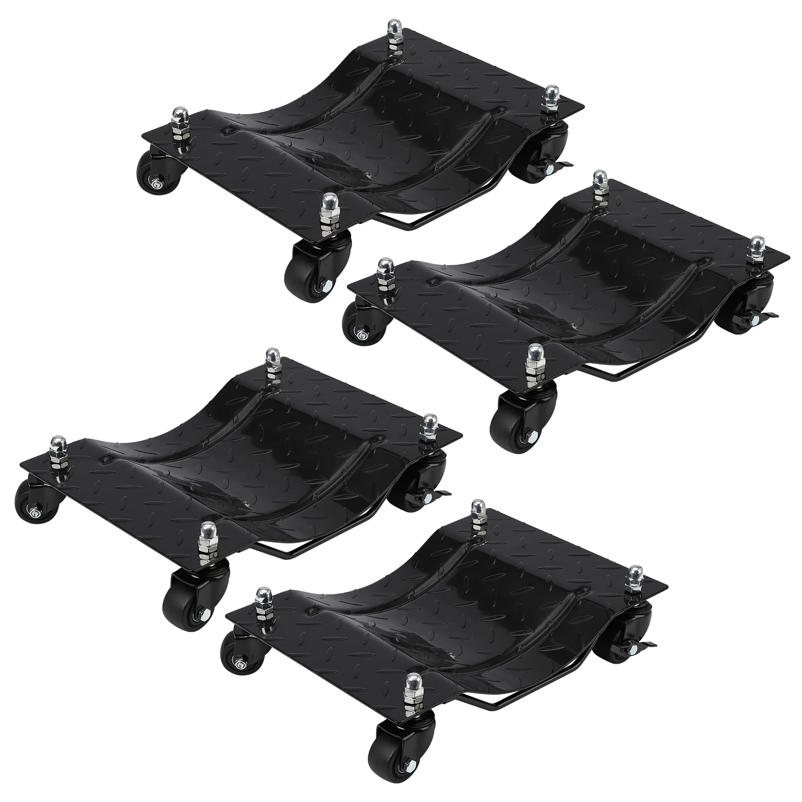 4 Pack Heavy Duty Car Dolly,6000 Lbs Wheel Dolly Car Tire Stake with Brakes Car Tire Dolly Cart with Wheels Vehicle Dollies