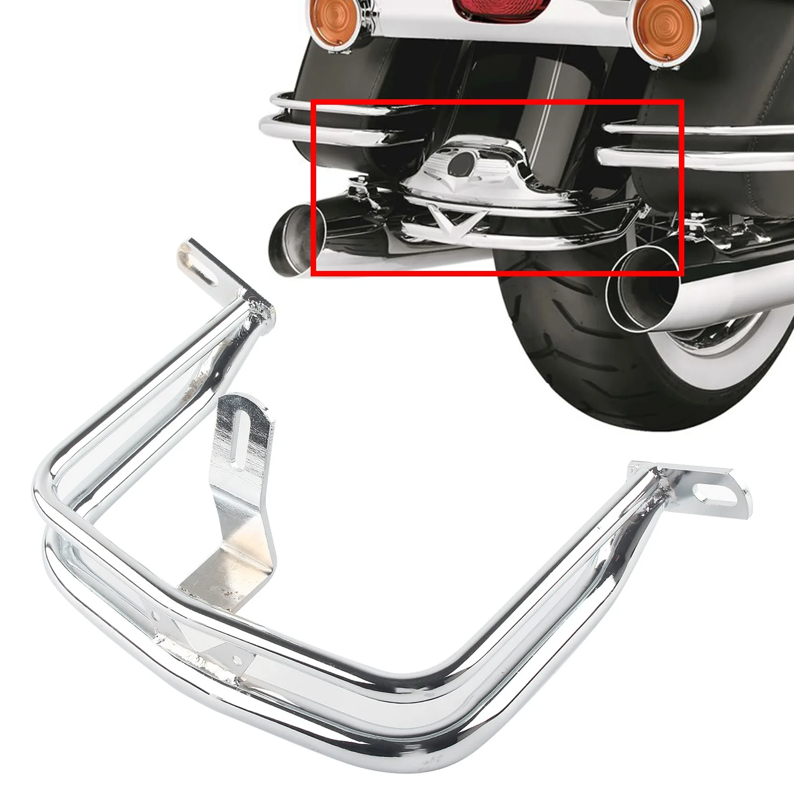 Motorcycle Rear Fender Rail Trim Bumper Chrome For Harley-Davidson FLT FLHT FLHR FLHRC 1980-2008 FLTR FLHS