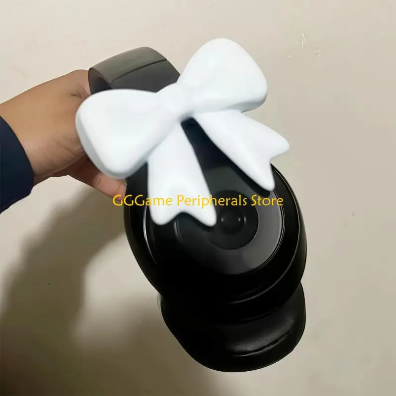 

U55B 2Pcs Protective Silicone Cover For Headphones Bowknot Design Anti Slip Easy Use