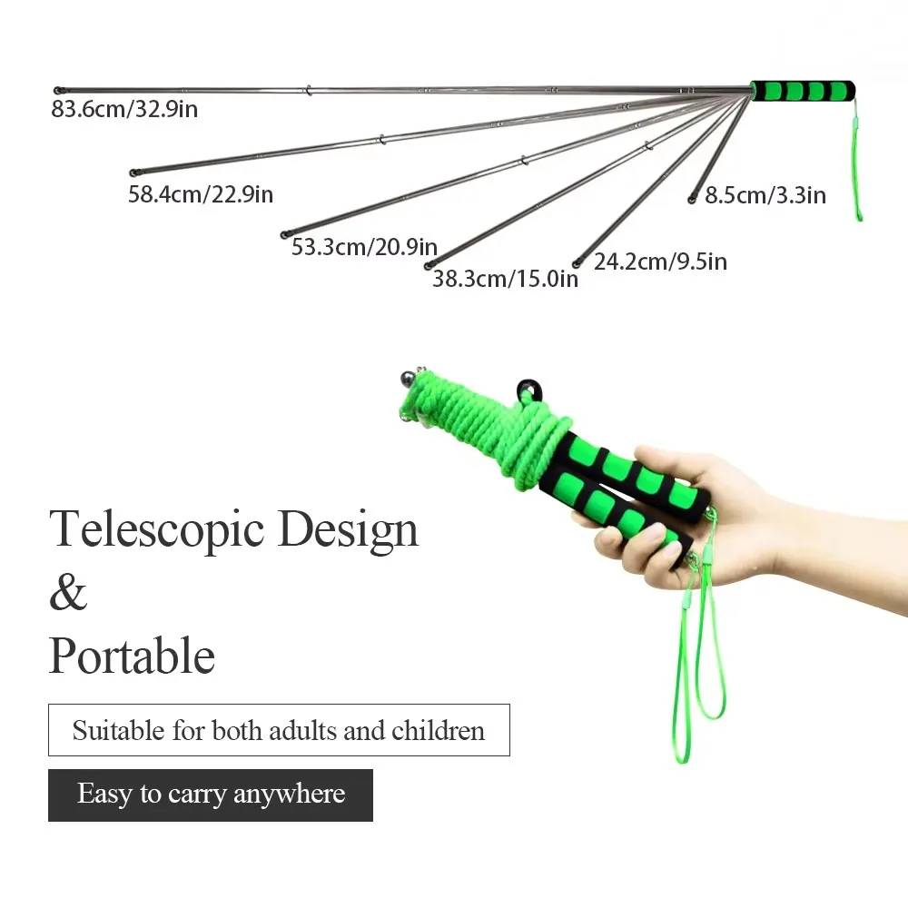 Bubble show Performance Props Double Pole Bubble Rope Scalable Bubble Stick Bubble Circle Performance Props Outdoor Party Toys