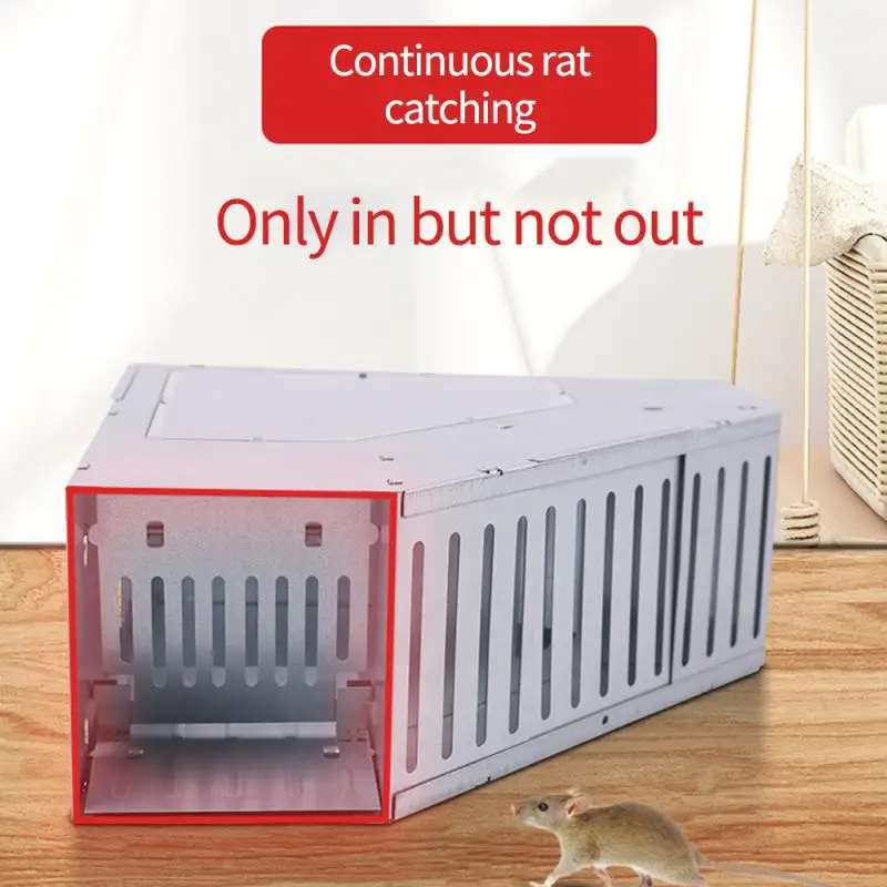 Household Rat Trap Convenient Non-toxic Rustproof Reusable Large Space Garden Supplies Live Mouse Trap Catching Mice Mouse Traps