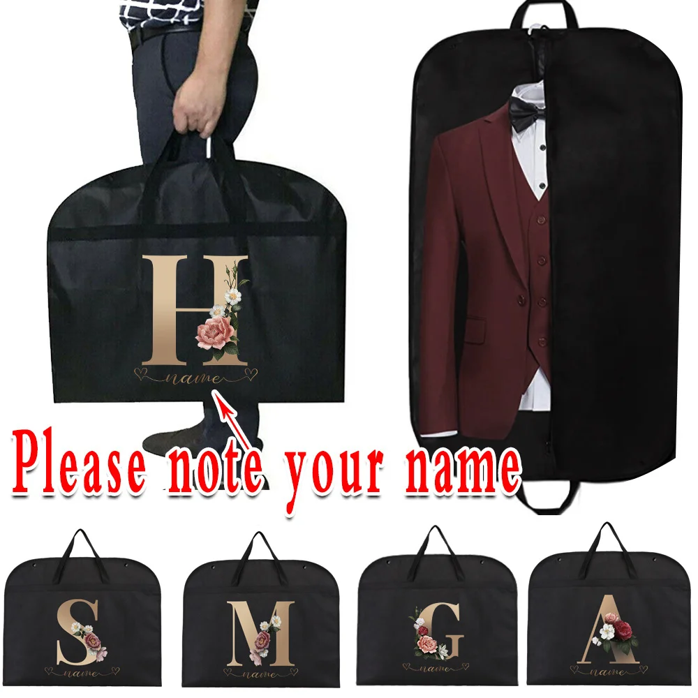 

Customized Dustproof Clothing Cover Waterproof Wedding Dress Cover External Storage Bag Rose Gold Letter Series