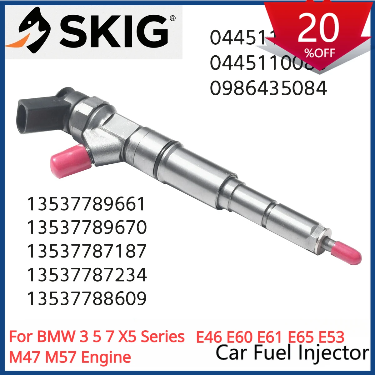 

Подходит 13537789661 0445110131 Новая форсунка дизельного топлива для двигателя 3 5 7 серии X5 E46 E60 E61 E65 E53 M47 M57