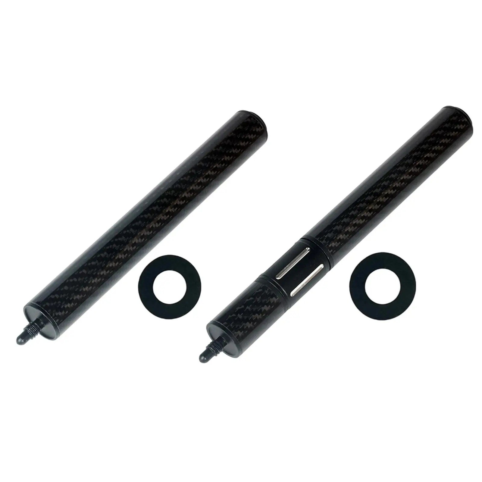 

Easy Install Carbon Fiber Billiard Cue Extension with Rubber Pad for Cue Stick Repair and Play