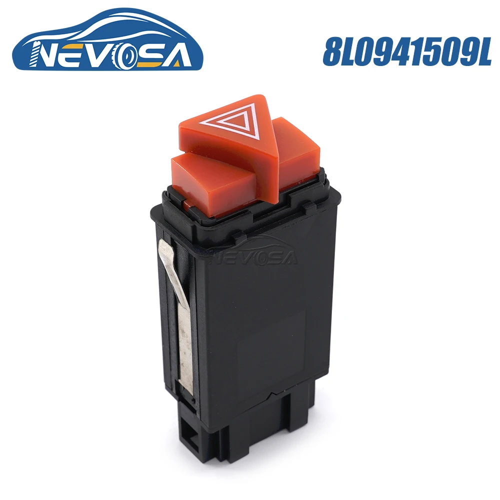 

NEVOSA 8L0941509L For Audi A3 1996 2003 Car Hazard Warning Red Button Emergency Hazard Flasher Warning Light Switch Car Repair